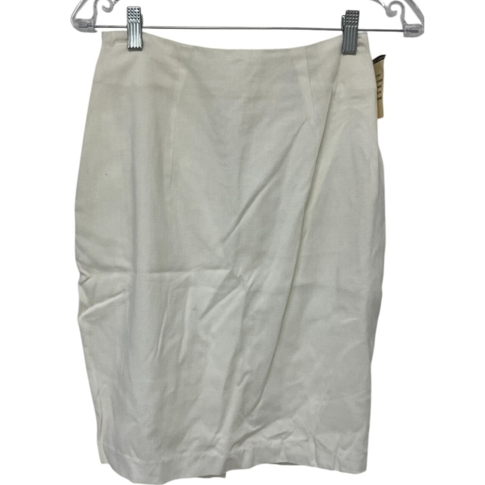 Paul Harris Skirt Womens‎ Size 6 White Lined Straight & Pencil Minimalist NWT